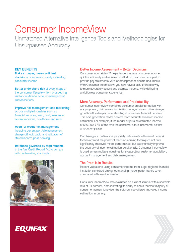 (Equifax) consumerIncomeView | PDF | Accuracy And Precision | Credit ...