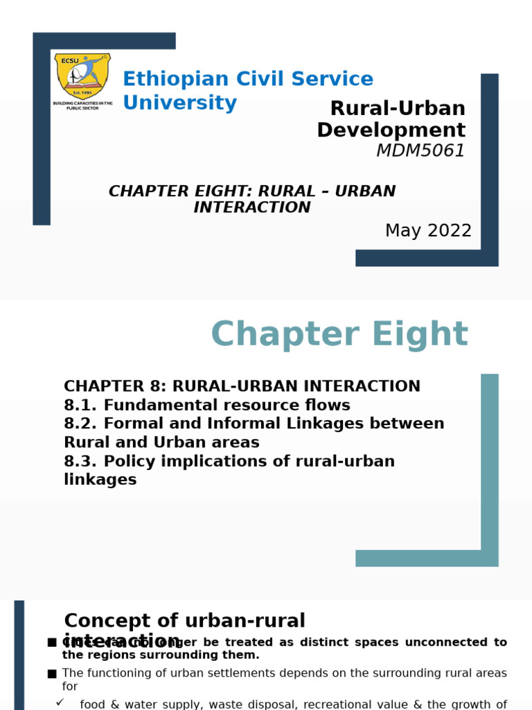 Rural-Urban Interaction Dynamics | PDF | Agriculture | Rural Area