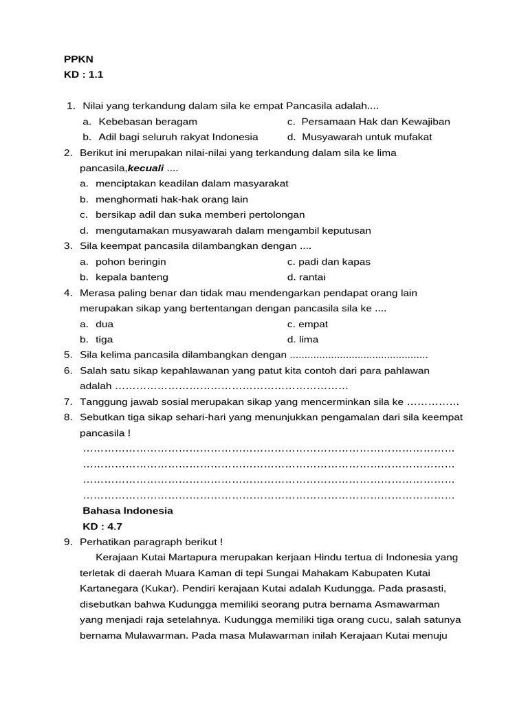 Membangun Pemahaman Mendalam: Kumpulan Soal Tematik Kelas 4 yang Menginspirasi