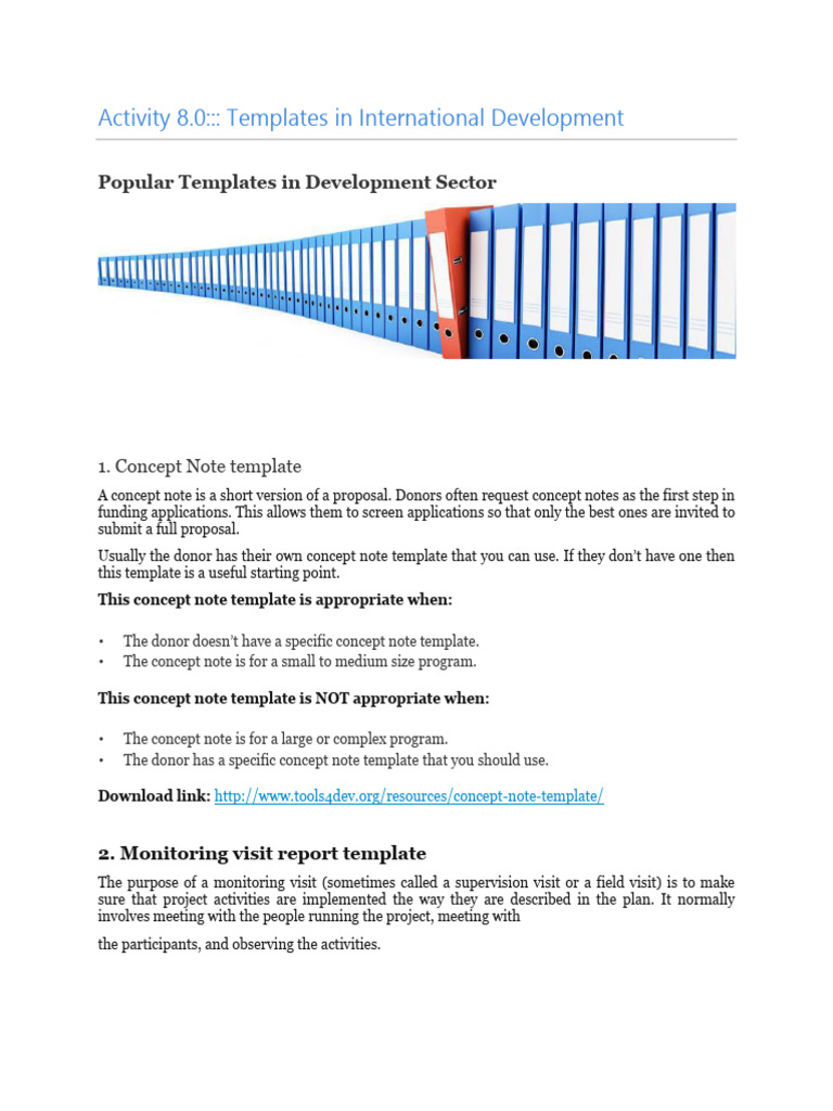 Essential Templates for Development Projects | PDF | Budget ...