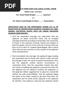 Application of Visiting Rights Under Section 21 of Pwdv. Act 21.06.2024
