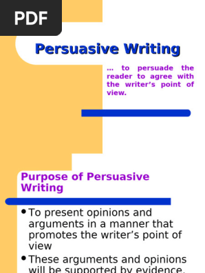 Persuasive Writing Skills