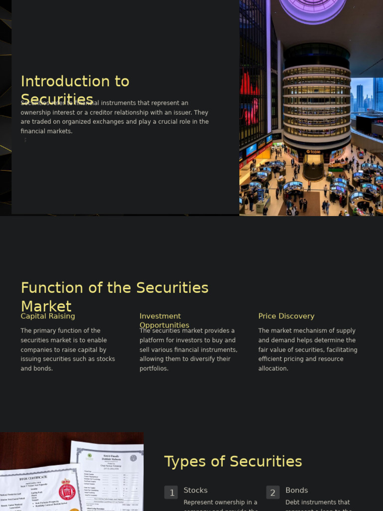 Introduction-To-Securities - PPTX 20241020 171411 0000 | PDF ...