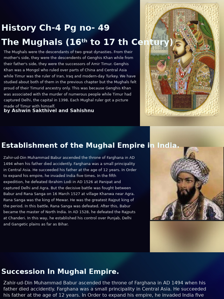 Key Facts of the Mughal Empire | PDF | Mughal Empire