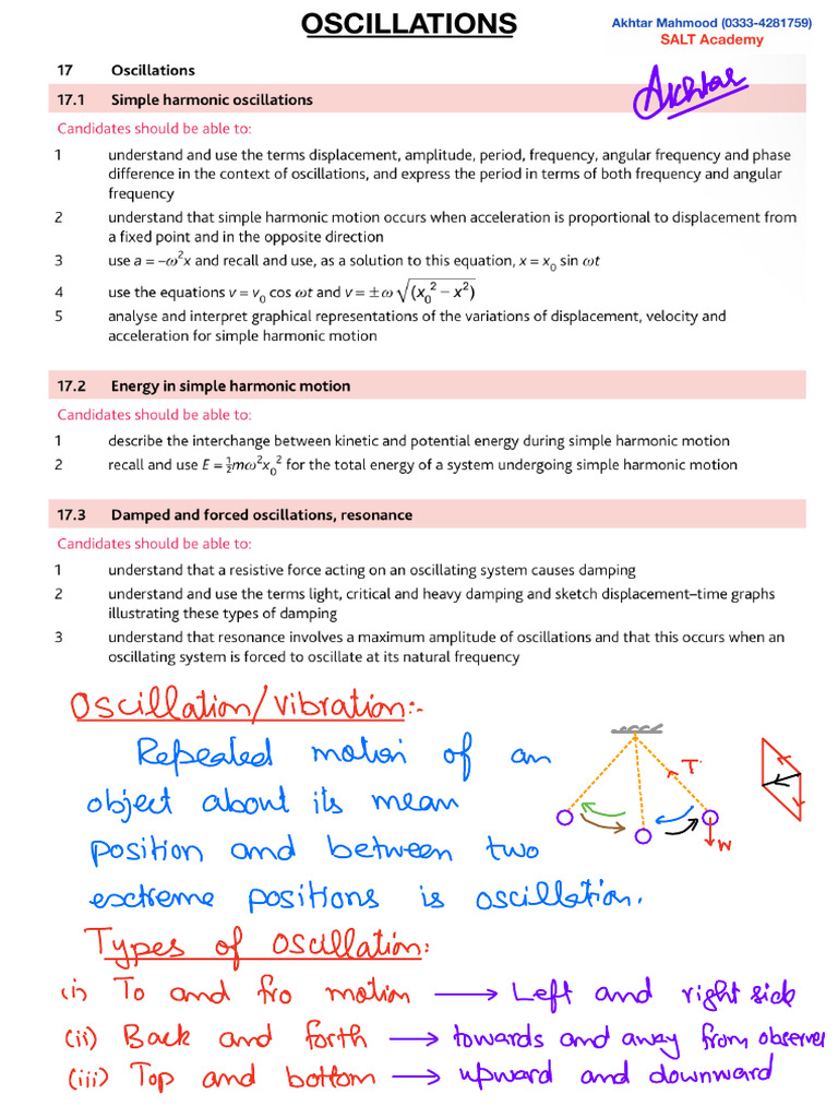 Understanding Simple Harmonic Motion | PDF | Oscillation | Classical ...