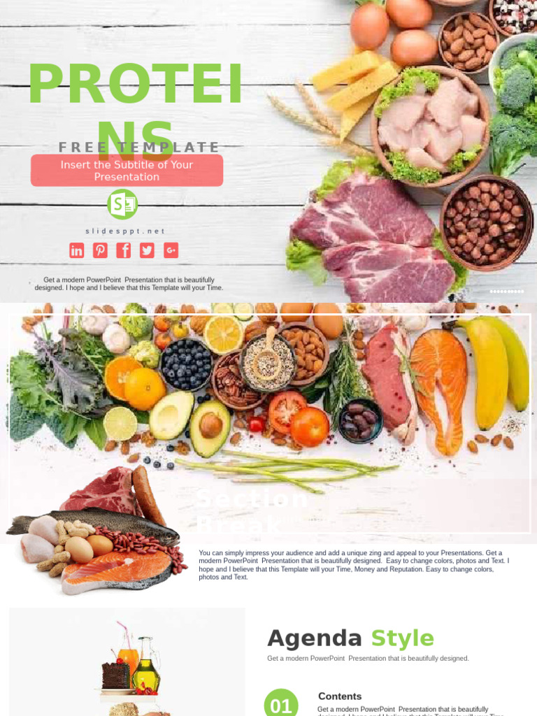 Protein Template | PDF | Foods