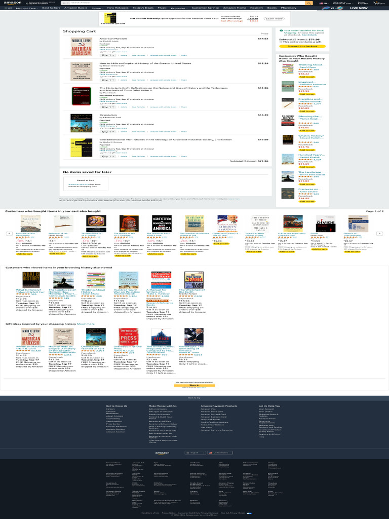 Amazon Shopping Cart Summary | PDF