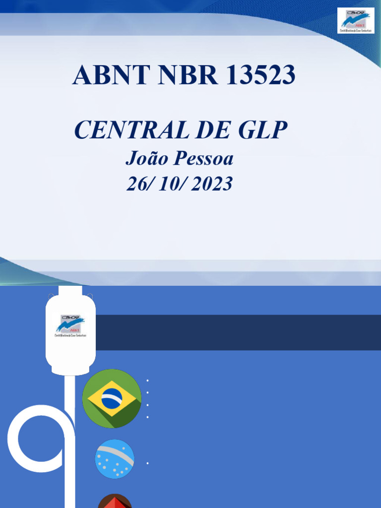 Palestra Abnt NBR 13523 | PDF | Gás liquefeito de petróleo | Incêndios