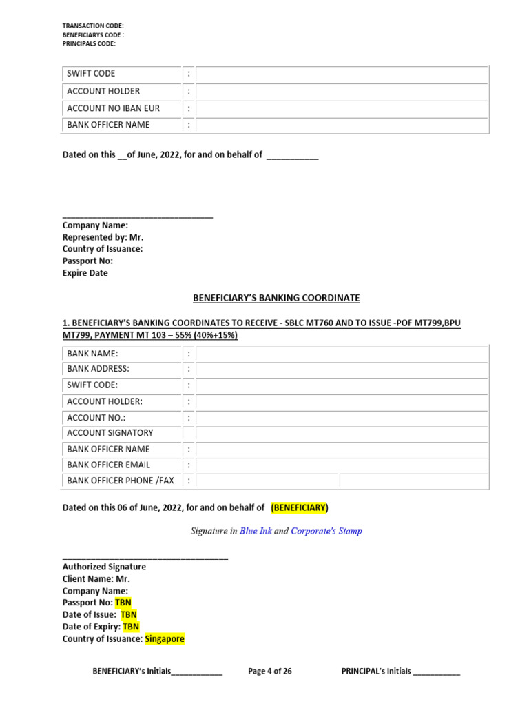 DOA _TEMPLATE_SBLC_250 page 4 | PDF