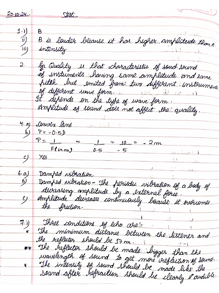 Physics Worksheet Test | PDF
