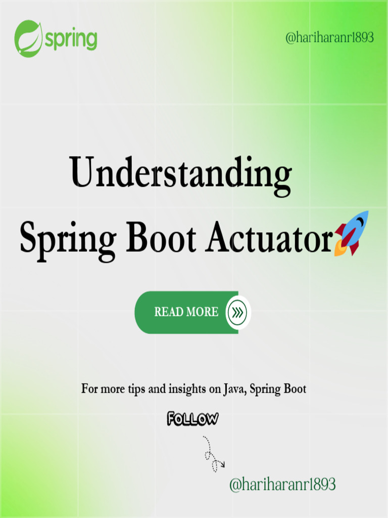 Spring Boot Actuator | PDF | Booting | Java (Programming Language)