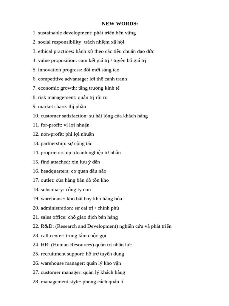 New Words | PDF