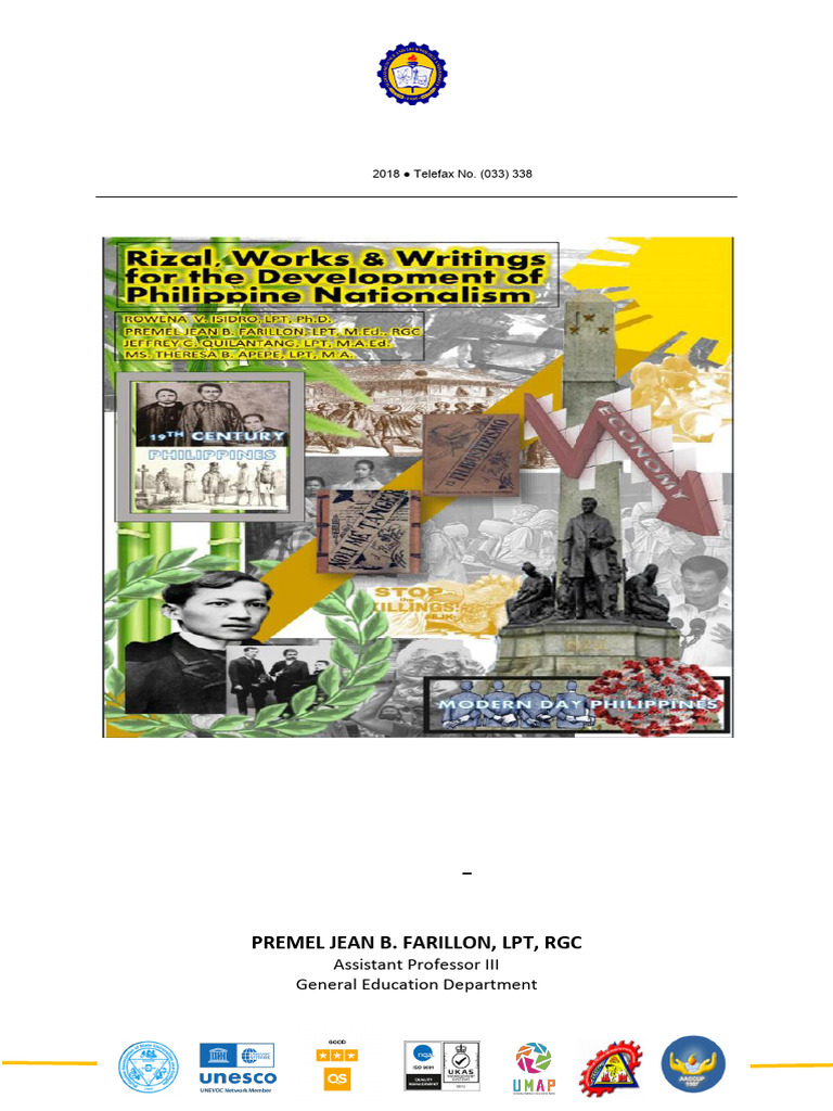 RIZAL. Module. Unit 6. Lesson 2. 1st Sem., A.Y. 2024-2025 | PDF ...