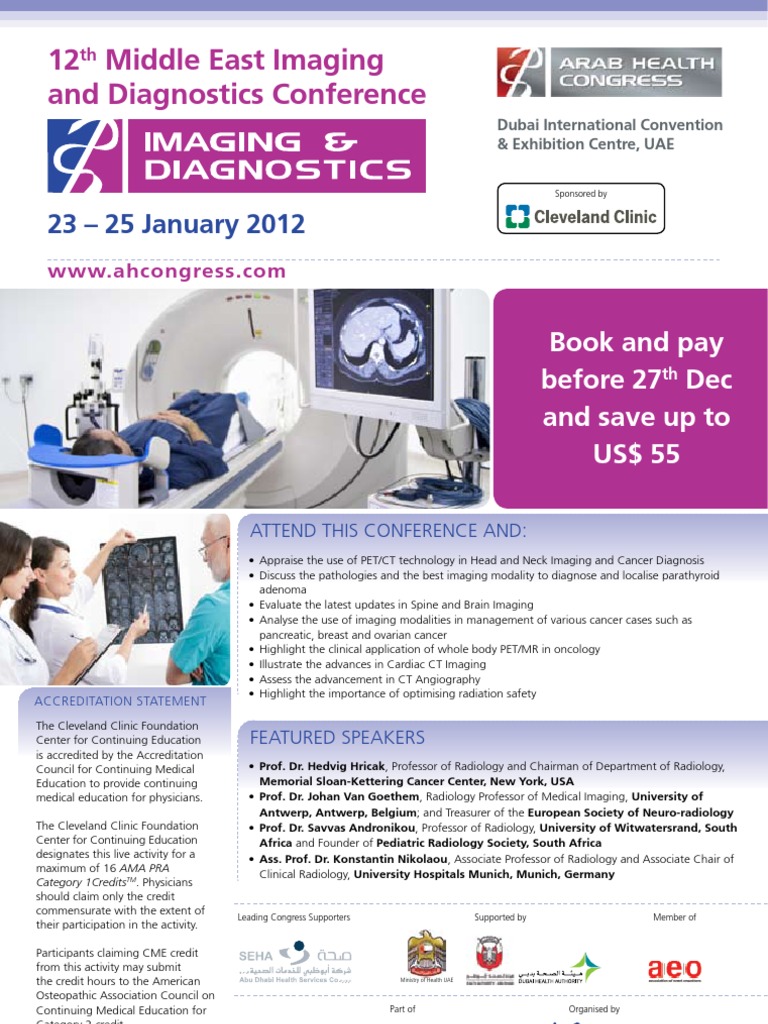 Arab Health Conf Brochure Imaging Diag R7 PDF Radiology Medical