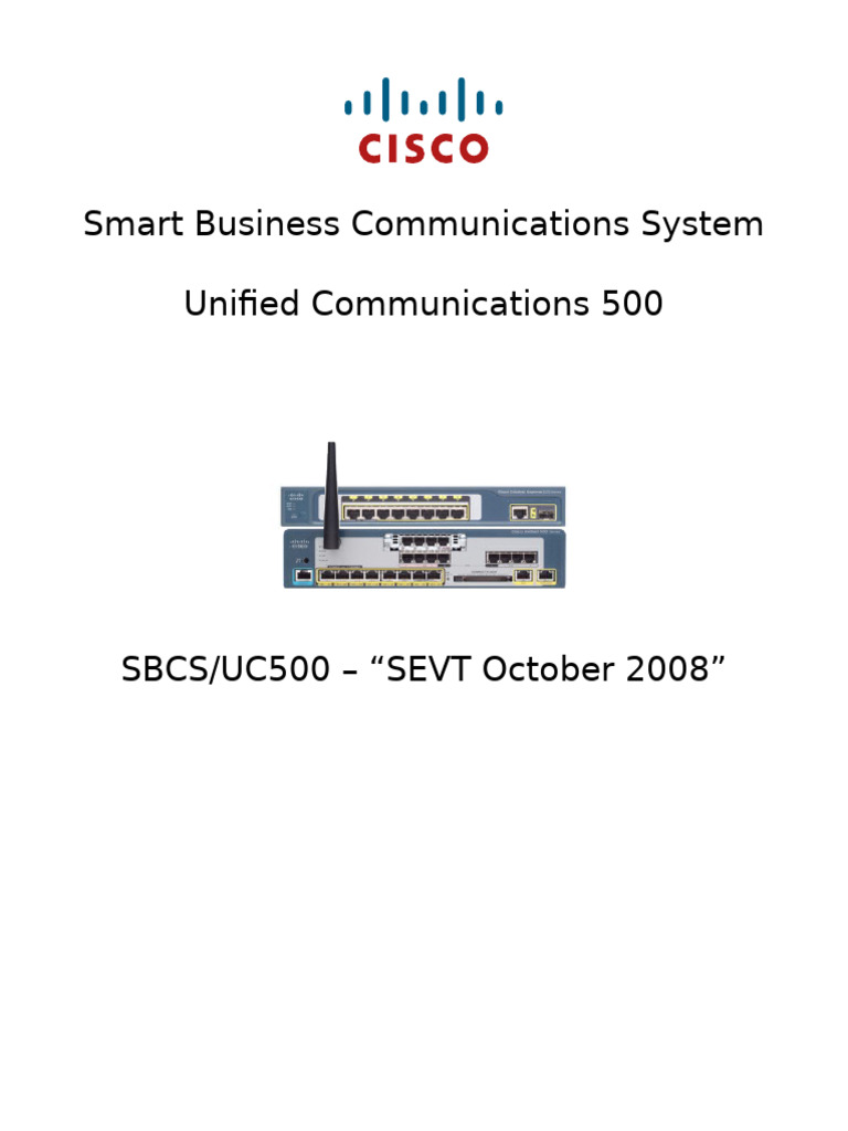 Sevt 102008 Uc500 Lab | PDF | Session Initiation Protocol | Telephone ...
