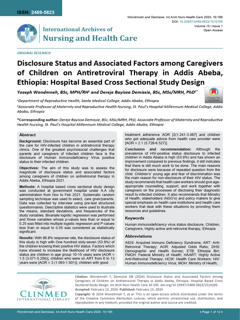 International Archives of Nursing and Health Care Ianhc 10 195 | PDF ...