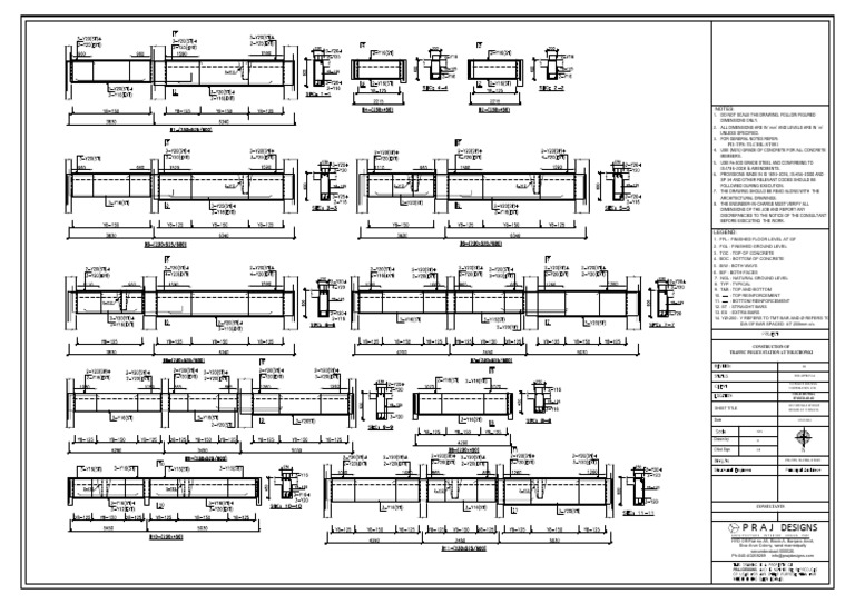 RCC Roof Beam Details for Police Station | PDF