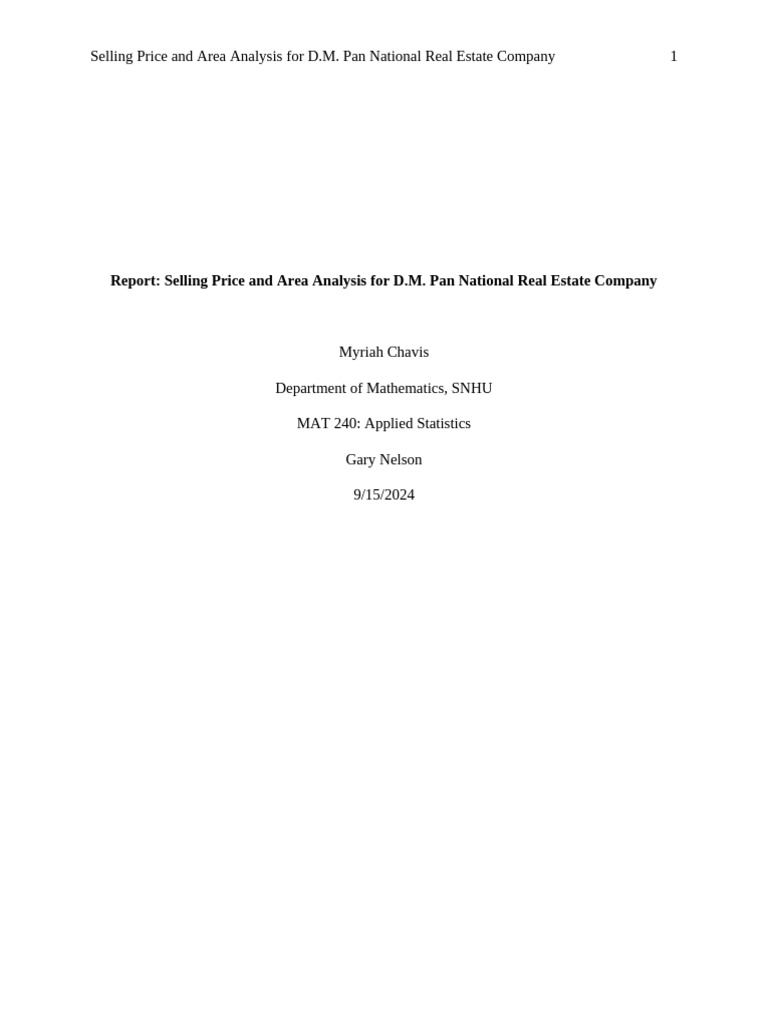 MAT+240 2.3+Real+Estate+Analysis+part+1 | PDF | Linear Regression ...