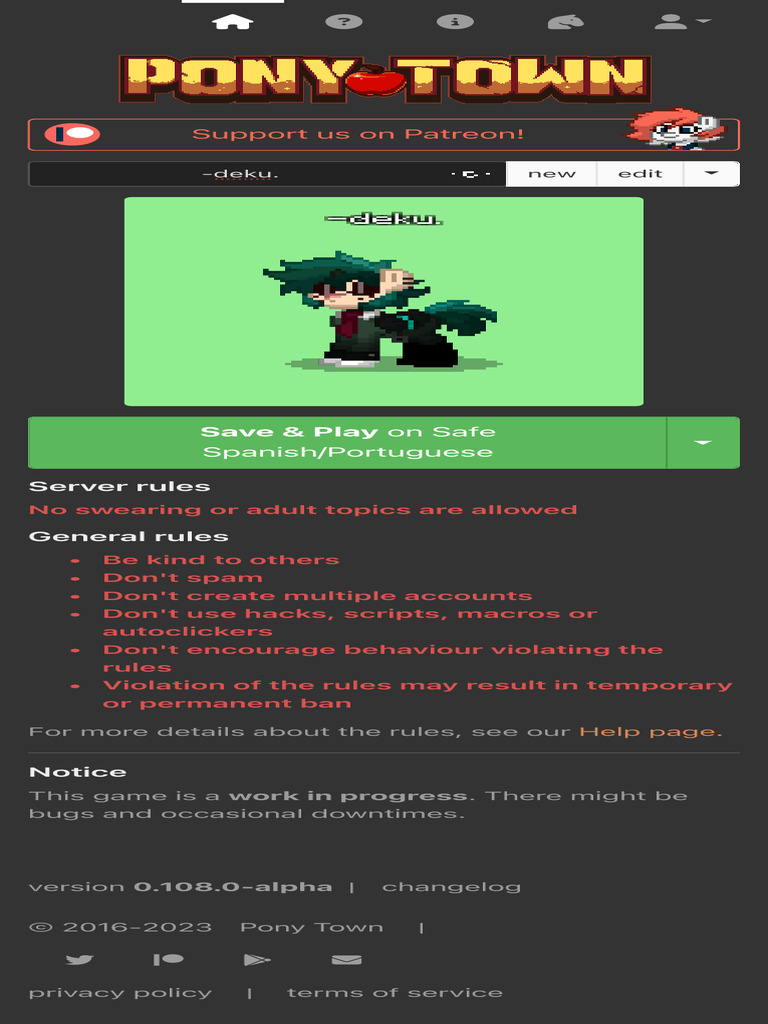 Pony Town Community Guidelines Pdf