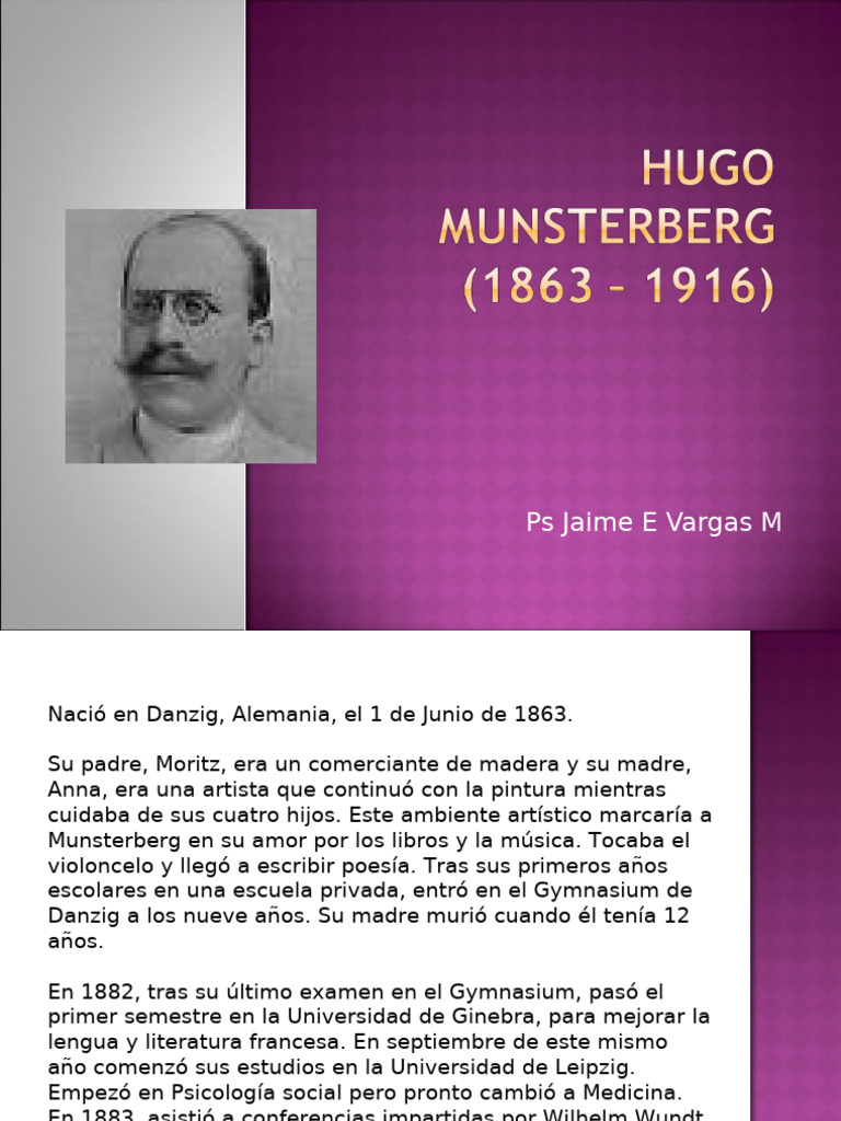 Hugo Munsterberg | PDF | Sicología