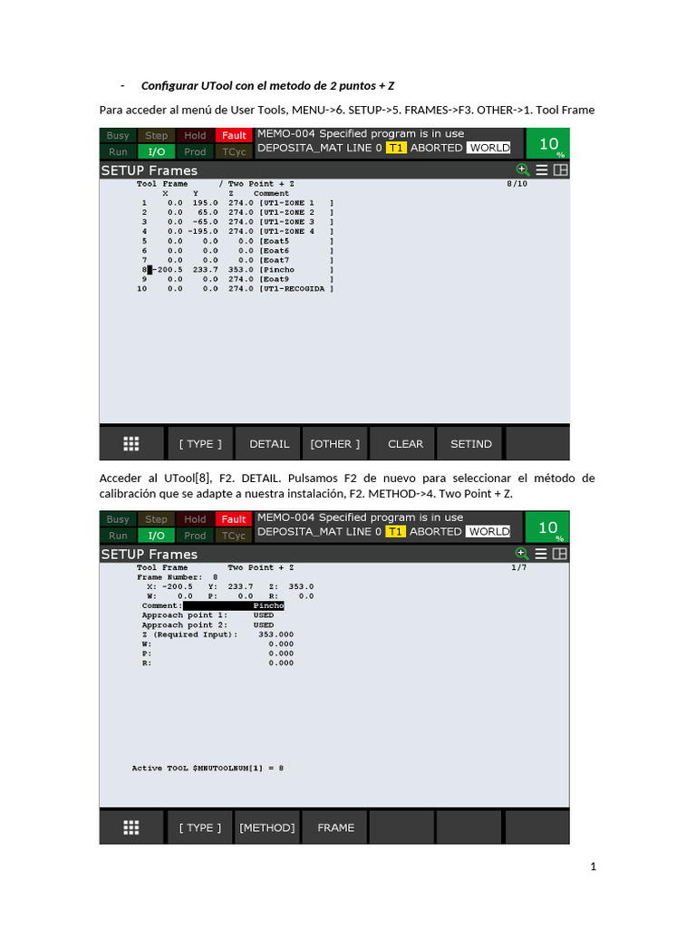 Configuración de UTool y UFrames | PDF