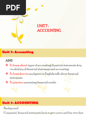 Unit 7 | PDF | Expense | International Financial Reporting