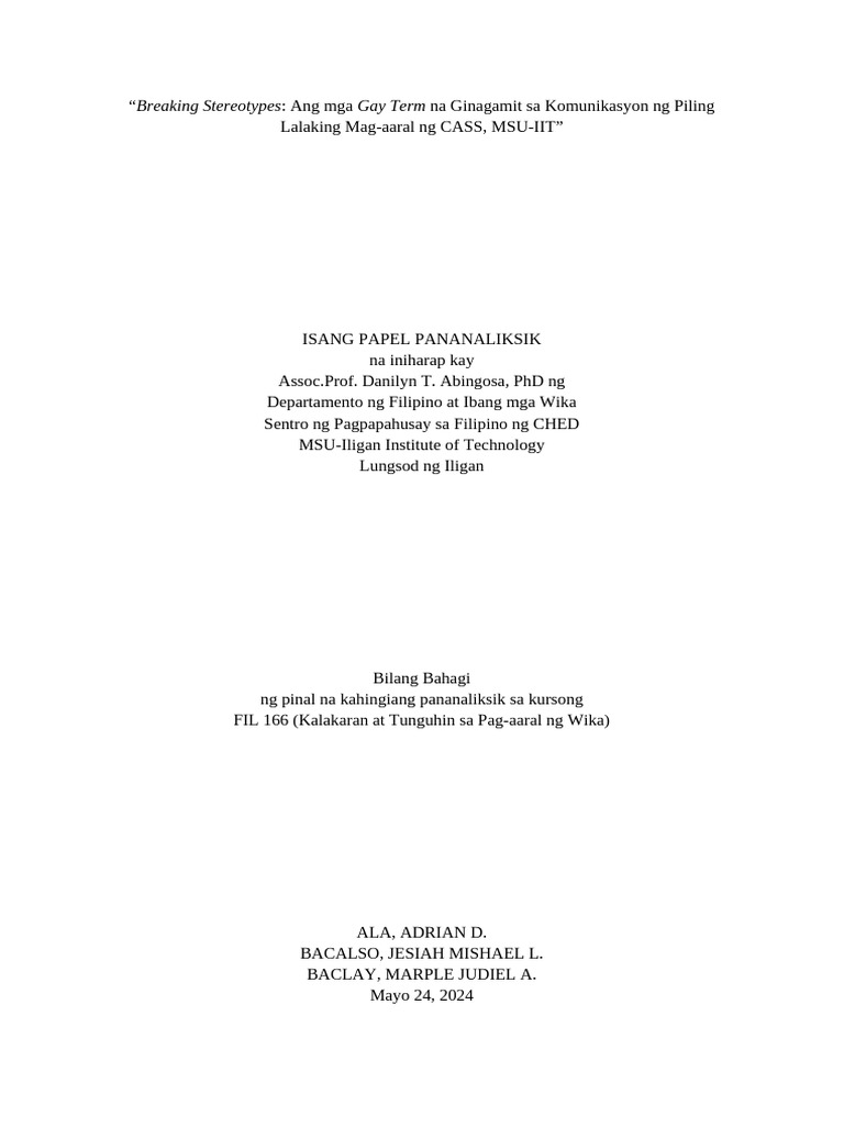 Breaking Stereotypes | PDF