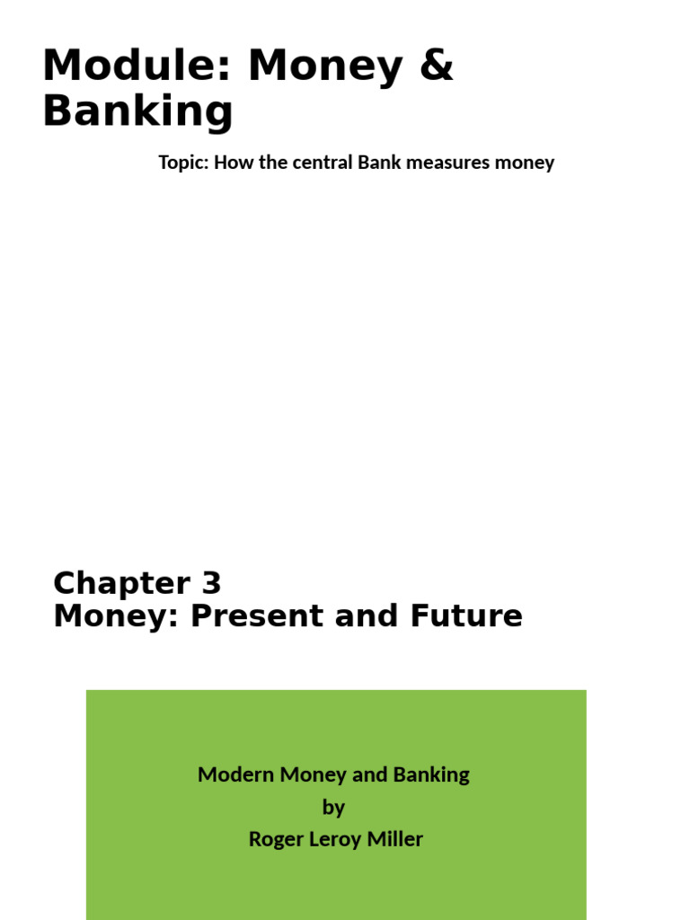 Understanding Central Bank Money Measurement | PDF | Money Supply | Money