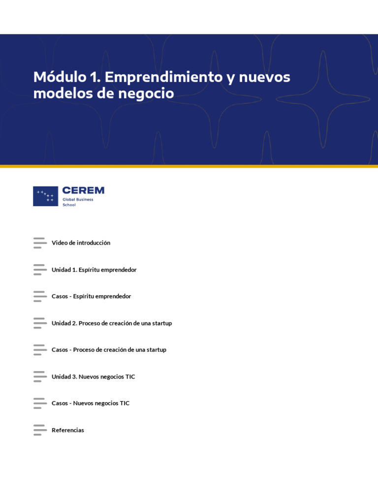 Modulo 1 Emprendimiento y Nuevos Modelos de Negocio LNLWHPEI | PDF ...