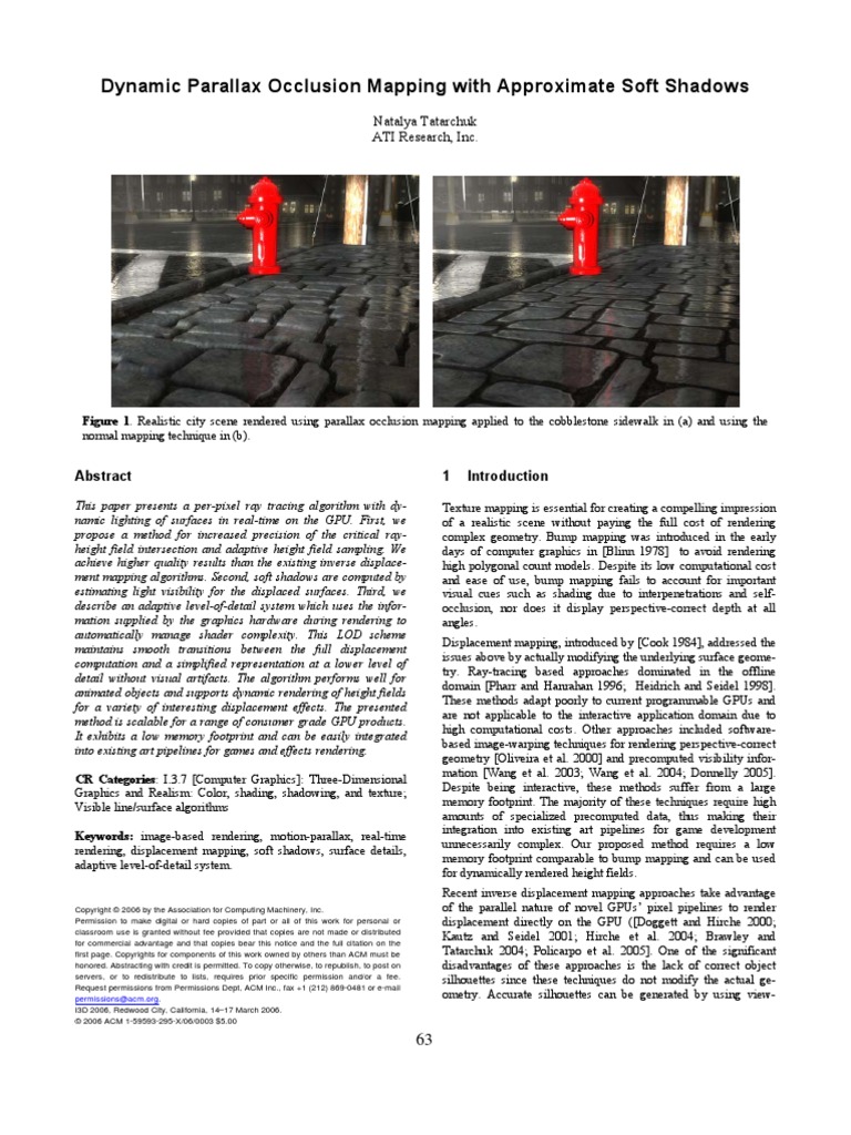 Parallax Occlusion Mapping | PDF | Texture Mapping | Rendering ...