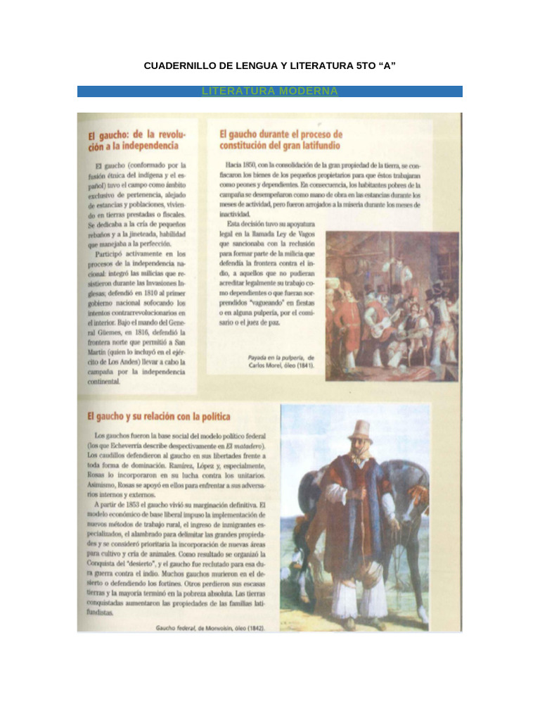 CUADERNILLO DE LENGUA Y LITERATURA 5TO | PDF | Plan de estudios ...