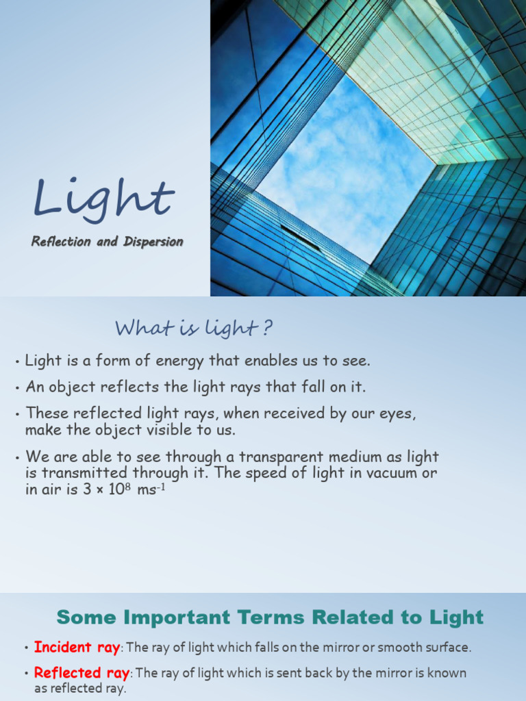 Light pdf reflection physics mirror