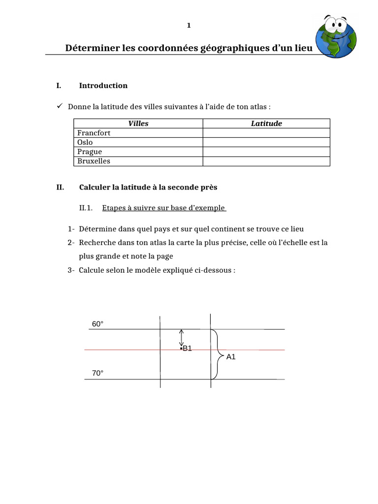 Déterminer Les Coordonnées Géographiques | PDF | Latitude
