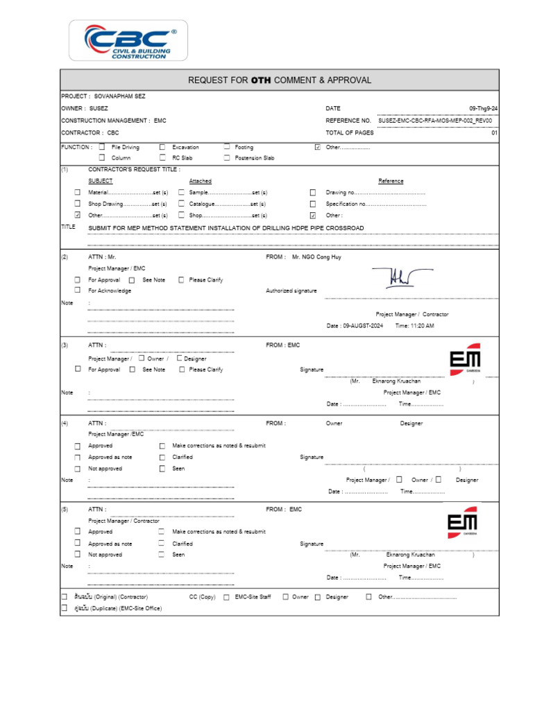Susez Emc CBC Rfa Mos Mep 002 Rev00 | PDF | Pipe (Fluid Conveyance ...
