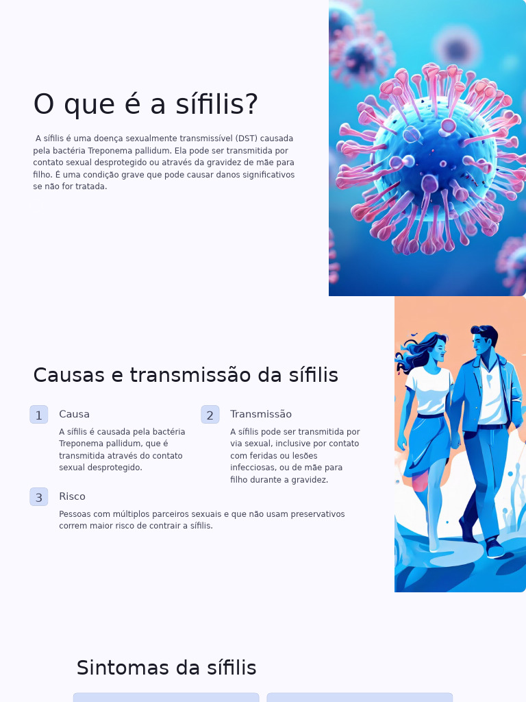 Entenda a Sífilis: Causas, Sintomas e Tratamento | PDF | Medicina ...