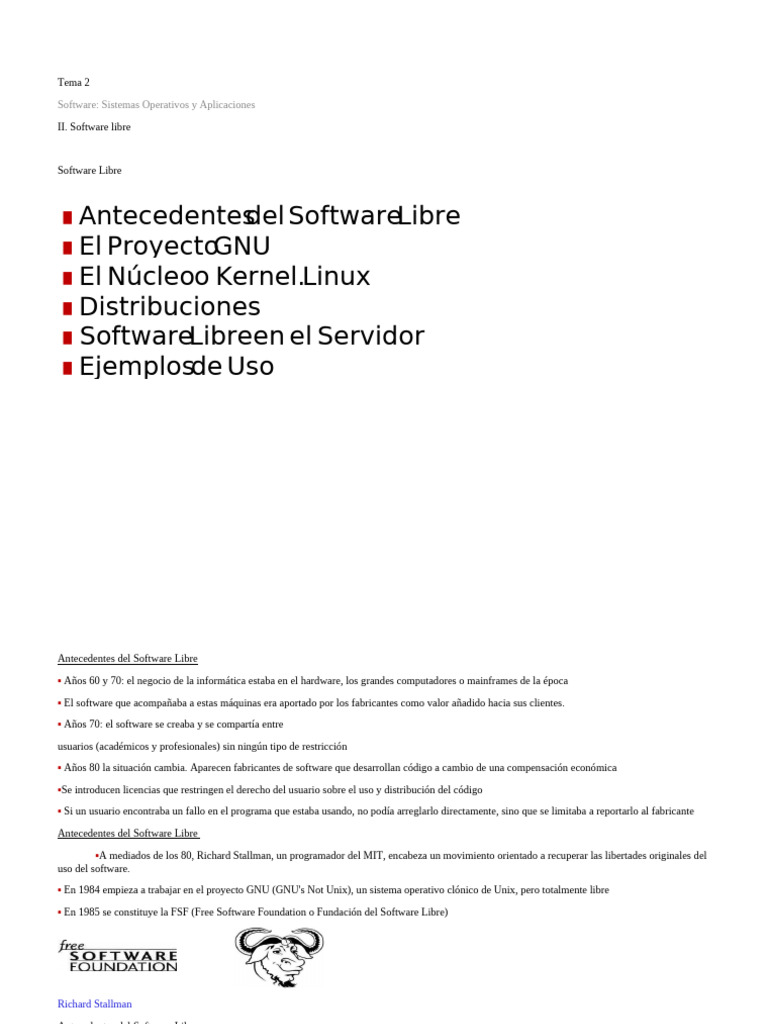 Tema2b neuvas tecnolog as pdf distribuci n de linux software libre