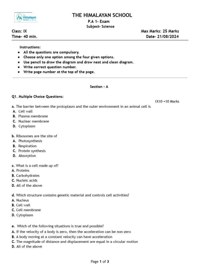 science-class-9-docx-pdf-cell-biology-cell-membrane