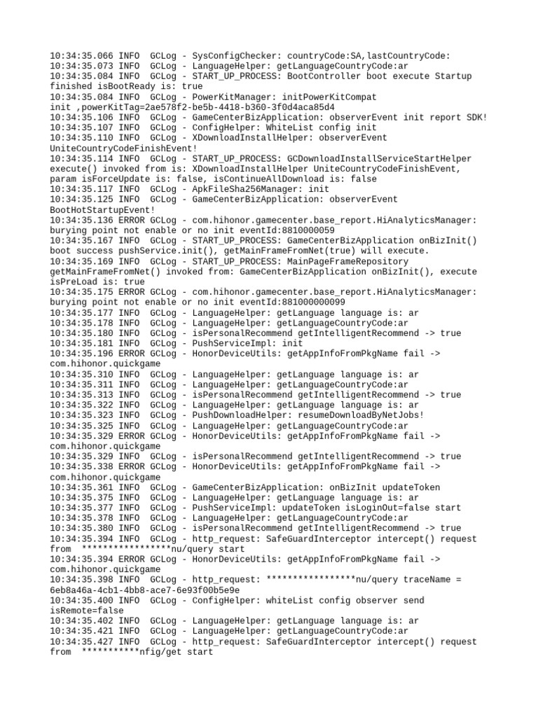 GameCenter Startup Log Analysis | PDF | Computing | Software