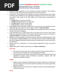 D.pharmacy Important Question Answer PHARMACOGNOSY