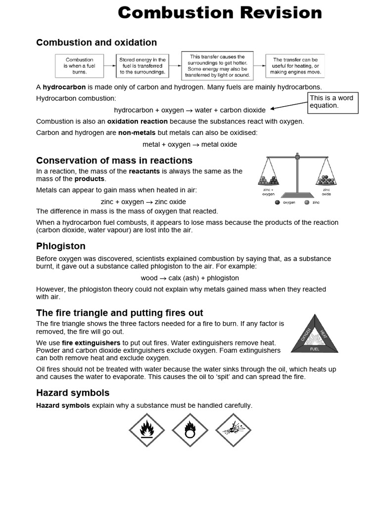 Combustion and Environmental Impact | PDF | Combustion | Oxide