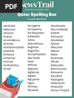 QSB Practice Word List | PDF