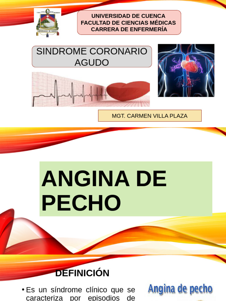 Sindrome Coronario Agudo | PDF | Infarto de miocardio | Causas de la muerte