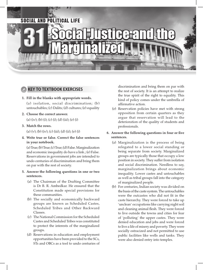 Social Justice for Marginalized Groups | PDF | Dalit | Equality Rights