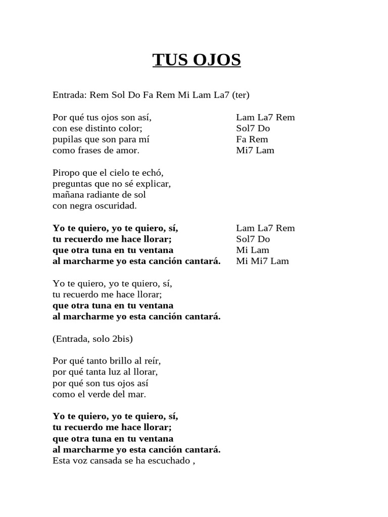 Letras y acordes de 