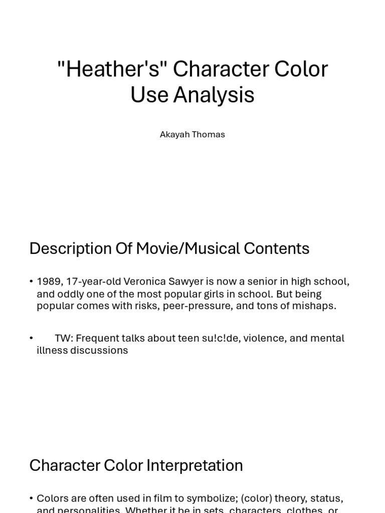 Heather's Color Use Analysis | PDF