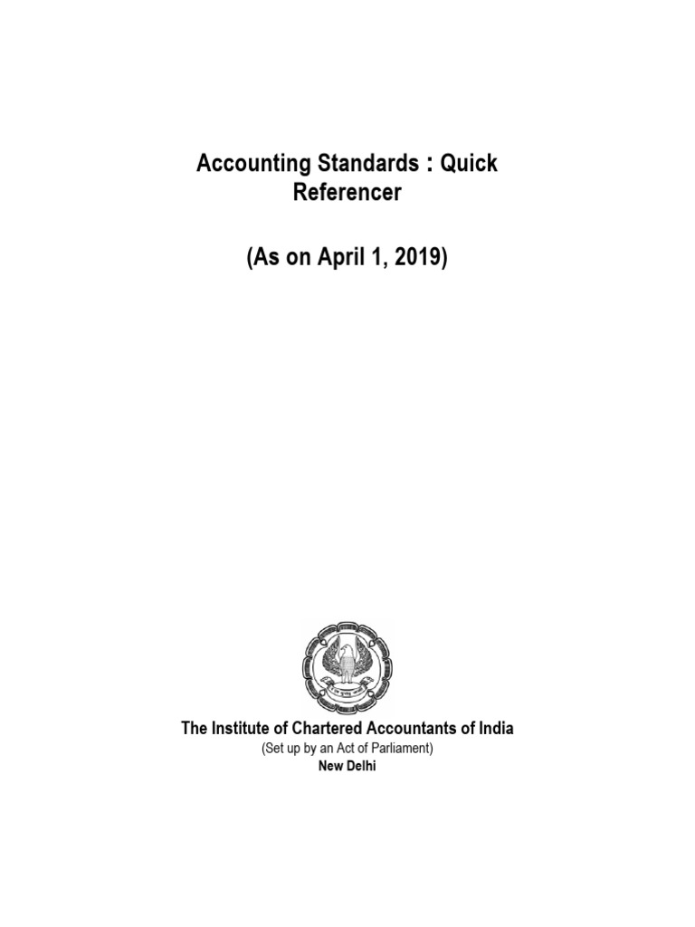 Accounting standard quick referencer 19 7 19 10 5 pdf financial