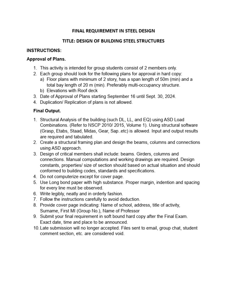 Final Requirement in Steeldesign | PDF | Computer Science | Computing