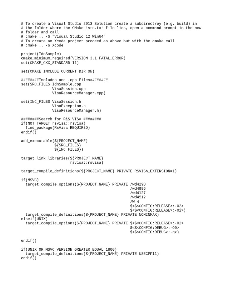 CMake Setup for Developers | PDF