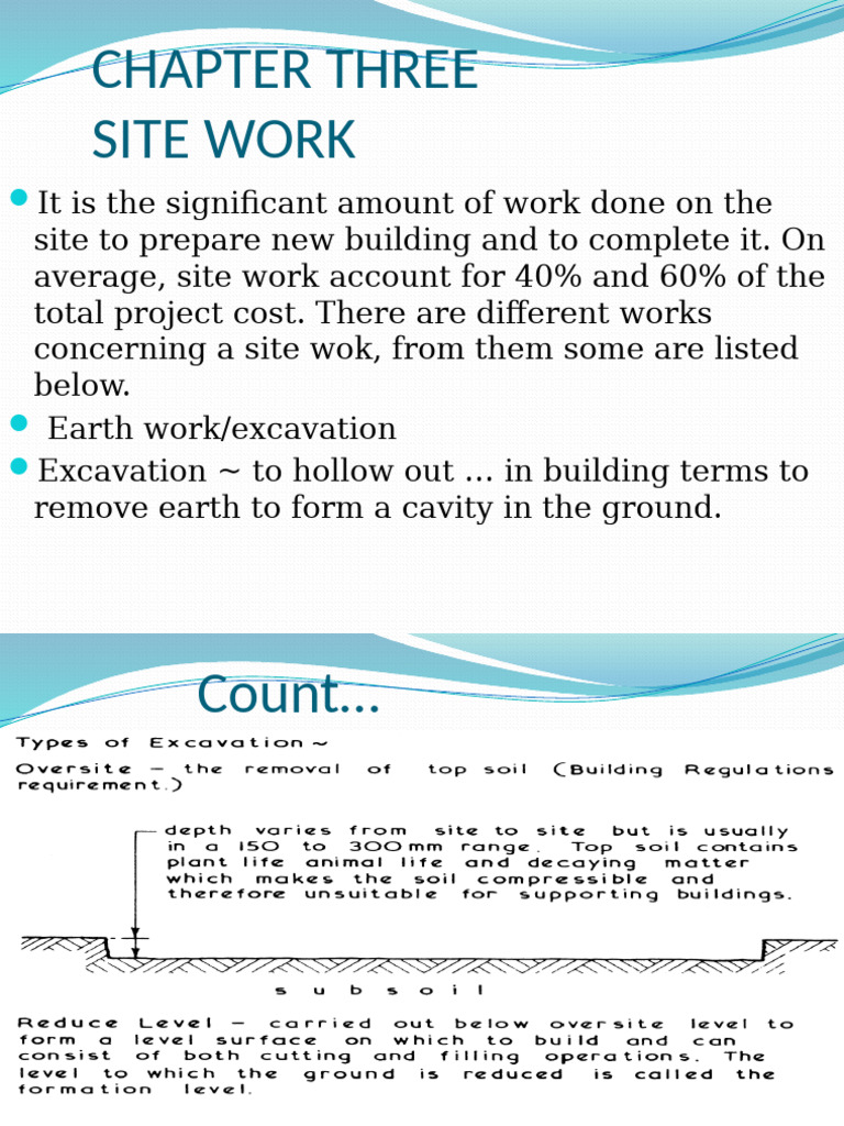 Site Work and Excavation Procedures | PDF