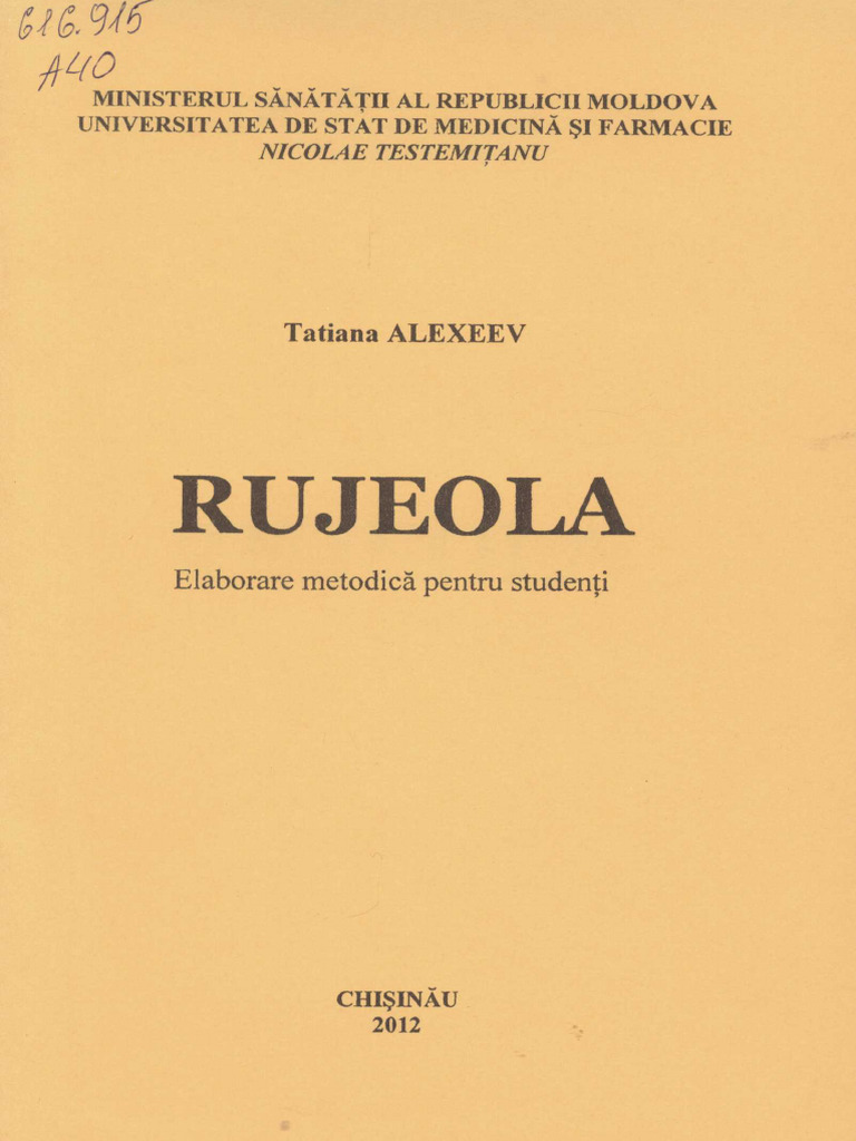 Alexeev - Rujeola - 2012 Indicati Metodice | PDF